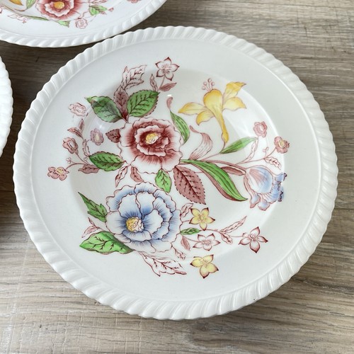 Vtg JOHNSON Bros English Bouquet 8" Bowls 3pc Lot England Soup - Picture 3 of 10