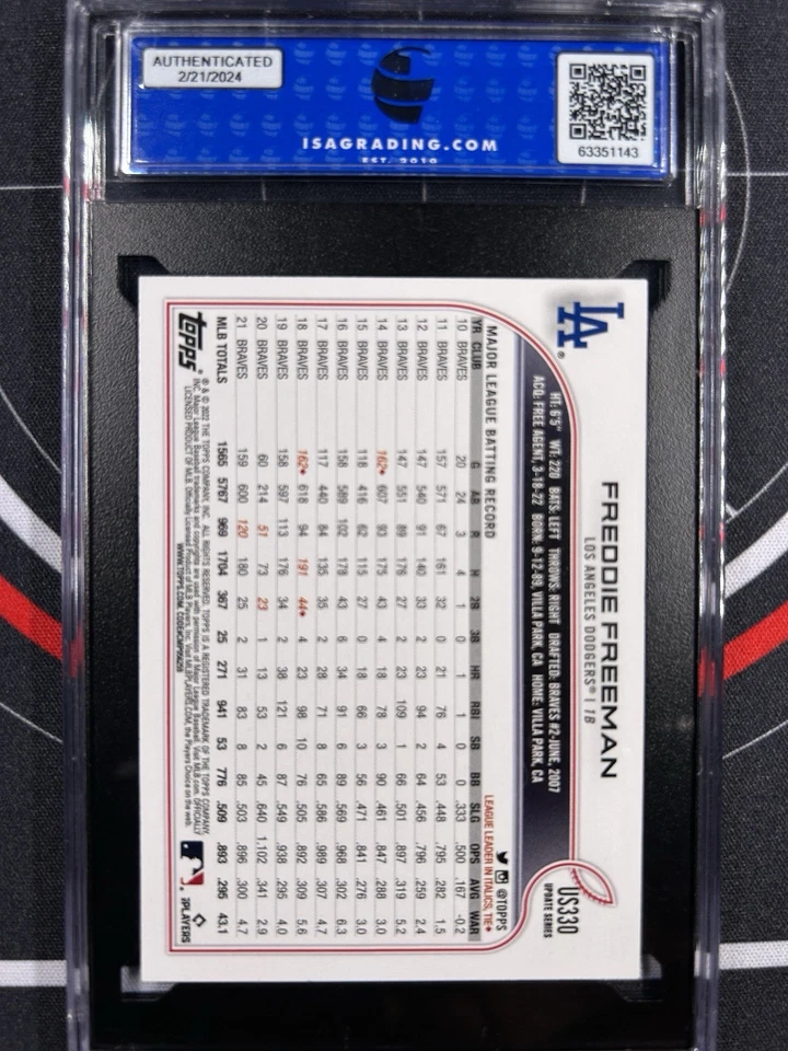 2022 Topps Update Series -Image Variation Freddie Freeman #US330 - Image 2 of 2