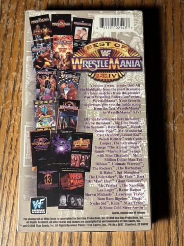 NOS Vintage WWE WWF Best of Wrestlemania I - XIV VHS Video Tape 1998 Sealed 😍 - Picture 5 of 9