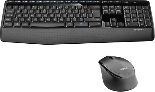 LOGITECH MK345 Bezprzewodowe combo klawiatury i myszy, Bluetooth, ergonomiczne, czarne - Zdjęcie 2 z 6