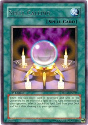 Spell Calling - POTD-EN039 - Rare - Unlimited Edition - Damaged