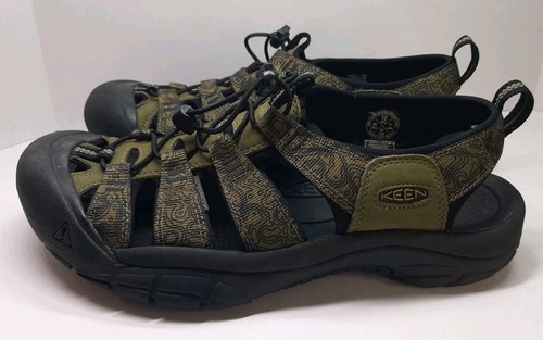 KEEN Newport H2 Men’s Sport Sandals Green Black Size 12 Outdoor Hiking Trail Map - Picture 2 of 17