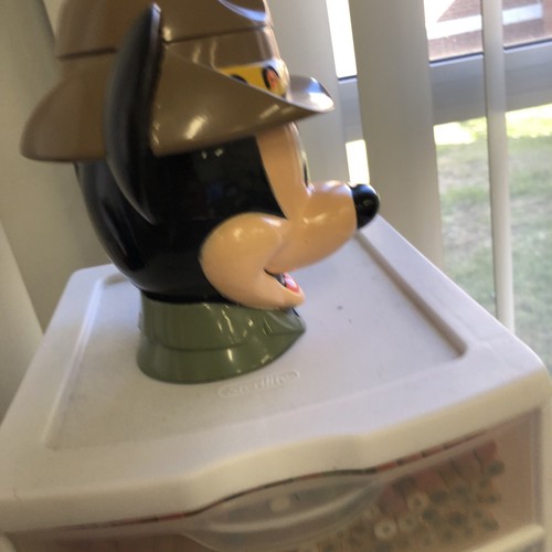 Disney on Ice Mickey Mouse Safari Plastic Mug Hinged Flip Top Cup Fast Shipping - Picture 2 of 9