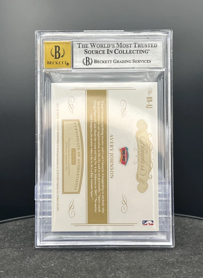 Panini Flawless 2017-18 - #HN-AJ/29 Avery Johnson automático esmeralda/5 Foto 3 de 3