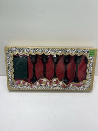 6er Set Vintage Weihnachtsdorf batteriebetriebene Lampenpfosten Urlaubsszene Deko - Bild 2 von 5