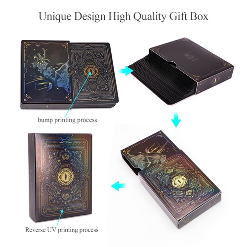 Easy Shuffling Plastic Waterproof Playing Cards,Cool Black Dragon Poker Cards... - Picture 5 of 7