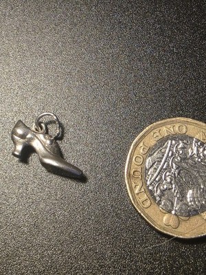 Vintage Sterling Silber Damen Schuh Charm/Anhänger 2,35g 