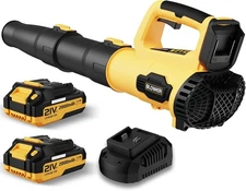 LEAPUL Leaf Blower, 21V Electric Cordless 2 X Bright Yellow 