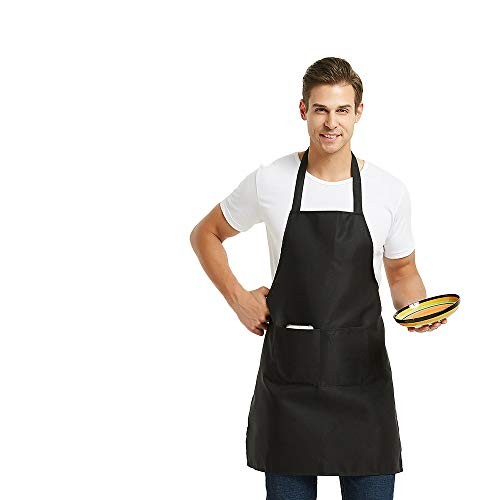 DUSKCOVE 8 PCS Plain Bib Aprons Bulk - Mixed Color Commercial Apron with 2 - Bild 5 von 6