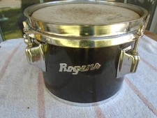 VINTAGE 1972 ROGERS 6X8 SMALL CONCERT TOM JET BLACK-VG!