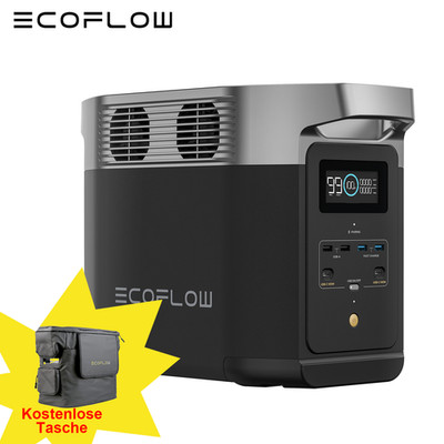 ECOFLOW DELTA 2 Tragbare Powerstation 1024Wh 1800W Solargenerator für Camping