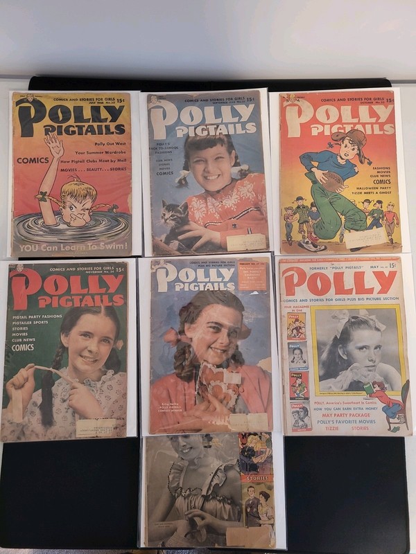 Polly Pigtails' Magazine 7 Lot #30, 32-33, 37, 40-41 Readers