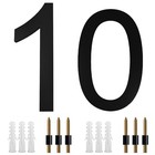 High Visibility 8 Inch Modern Floating House Numbers Black for Home Address