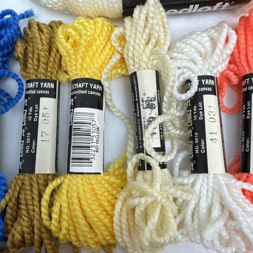 18 + Lg White Skein Lot Needloft Plastic Canvas Nylon Yarn Black Brown Pink Blue - Picture 3 of 8