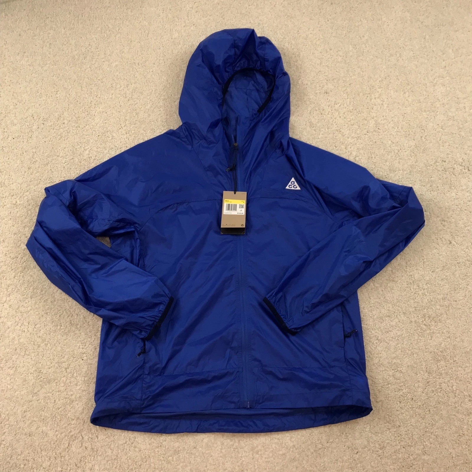 Nike ACG "Cinder Cone" Windproof Jacket Mens Small Blue DB0978-480