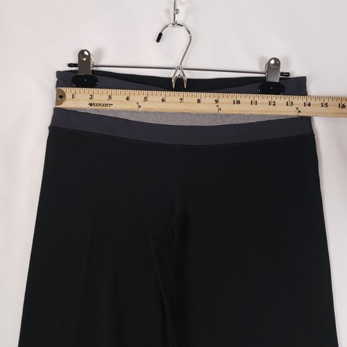 Yogahose mit weitem Bein Damen Small Stretch schwarz grau Taille mittlerer Bund - Bild 4 von 9