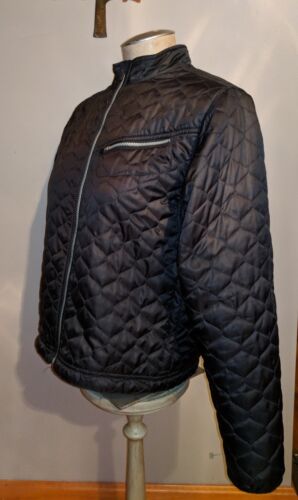 OBERMEYER QUILTED LIGHT WEIGHT PUFFER SKI JACKET LADIES COAT CROPPED BLACK 10 M - Picture 1 of 10