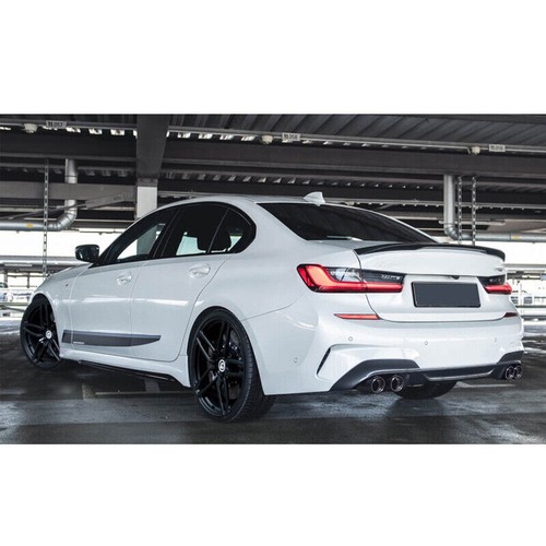 Rear Bumper Lip Diffuser Glossy Black For 2019~2022 BMW G20 G21 330i M340i Sport - Picture 3 of 11
