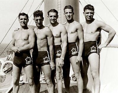 1936 CANADIAN OLYMPIC WRESTLING TEAM PHOTO 208-a 1936 CANADIAN OLYMPIC WRESTLING TEAM PHOTO 208-a