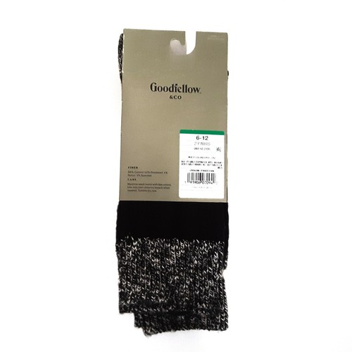 Goodfellow & Co Herren Stiefelsocken Schuhgröße 6-12 schwarz creme Baumwollmischung 2er-Packung - Bild 3 von 5