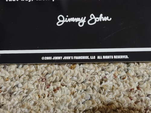 Authentic Jimmy Johns THE BAGGIER THE PANTS Sandwich Tin Sign 14"h x 11"w 2005 - Picture 5 of 5