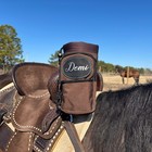 Personalized Horse Saddle Water Bottle Holder, Brown, Multi Pocket Saddle Holder