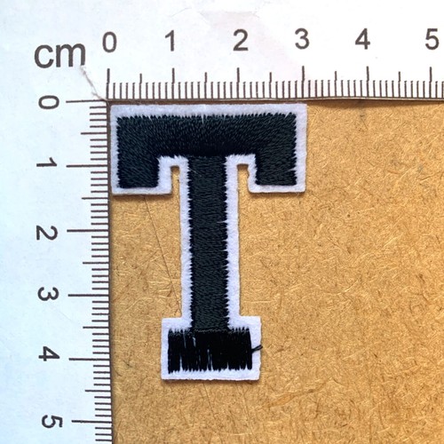 1pc Letter Number Black Embroidered Cloth Iron On Patch Appliqué Alphabet #1673 - Picture 21 of 27