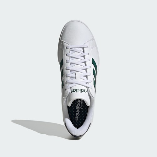adidas Men's Grand Court 2.0 Sneaker, White/Collegiate Green/Shadow Navy, 10.5 - Picture 4 of 7