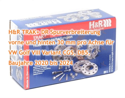 Placas de carril H&R VA & HA 30 mm para VW Golf VIII Variant CG5 DB5 2020-24 - Imagen 3 de 4