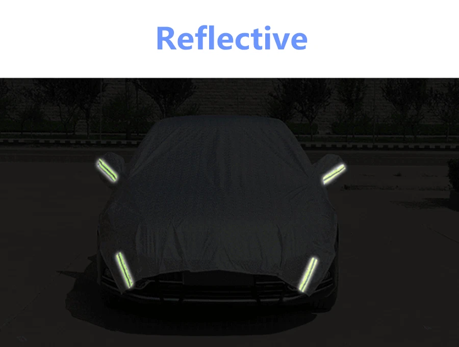 Car Half Cover Waterproof Sun Proof Shade Reflective Outdoor Rain Protection - Изображение 4 из 4
