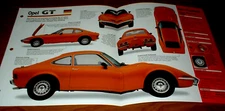 1970 Opel GT 1900 Original Imp Brochure Poster Specs Info 70 GT1900