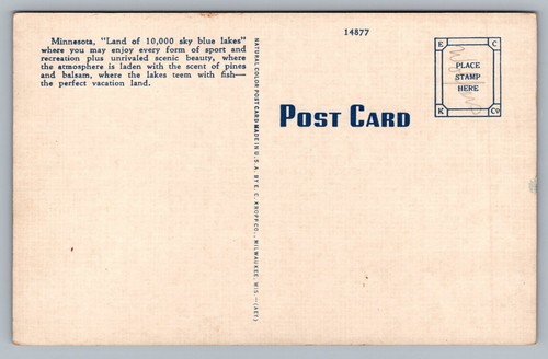 Postcard Large Letter Greetings From Minnesota Multi View - Picture 2 of 2