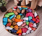 3D Uneven Stone N13293 Game Rug Mat Round Elegant Photo Carpet Mat Romy