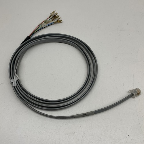 6ft Flat Gray RJ25 Male Plug to Loose Wire Cable with Spade/Fork Terminals - Picture 2 of 11