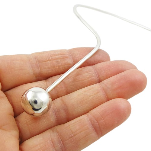 Gargantilla de plata esterlina 925 con sello distintivo bola de cuentas Torc en caja de regalo - Imagen 5 de 6