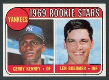 1969 Topps Rookie Stars Gerry Kenney / Len Boehmer RC #519 New York Yankees