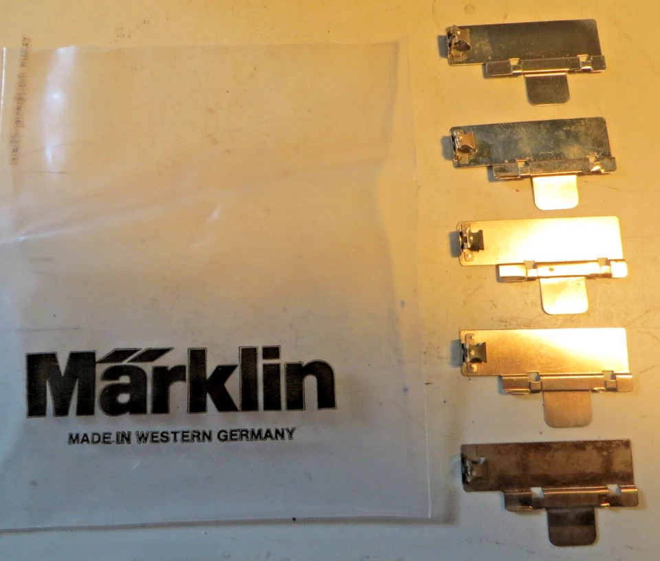 5 x Märklin 7504 H0 Mittelleiter-Anschluss gut im Beutel