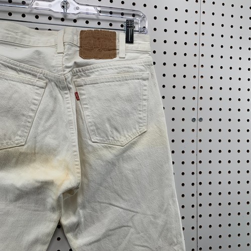 Vintage 70s Levis 501 Denim Jean Mens FITS 30x30.5 White Made USA Straight Leg - Picture 12 of 22