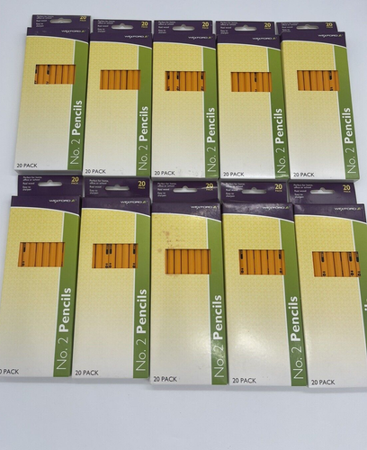 Wexford No. 2 Pencils 20 Pack Lot Of 10 Total of 200 Pencils( .22 CENTS EA)
