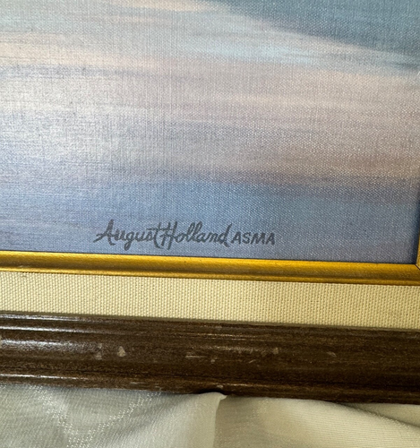 Artist Signed Print August Holland ASMA”From Sea to Shining Sea” Lighthouse - Picture 10 of 16