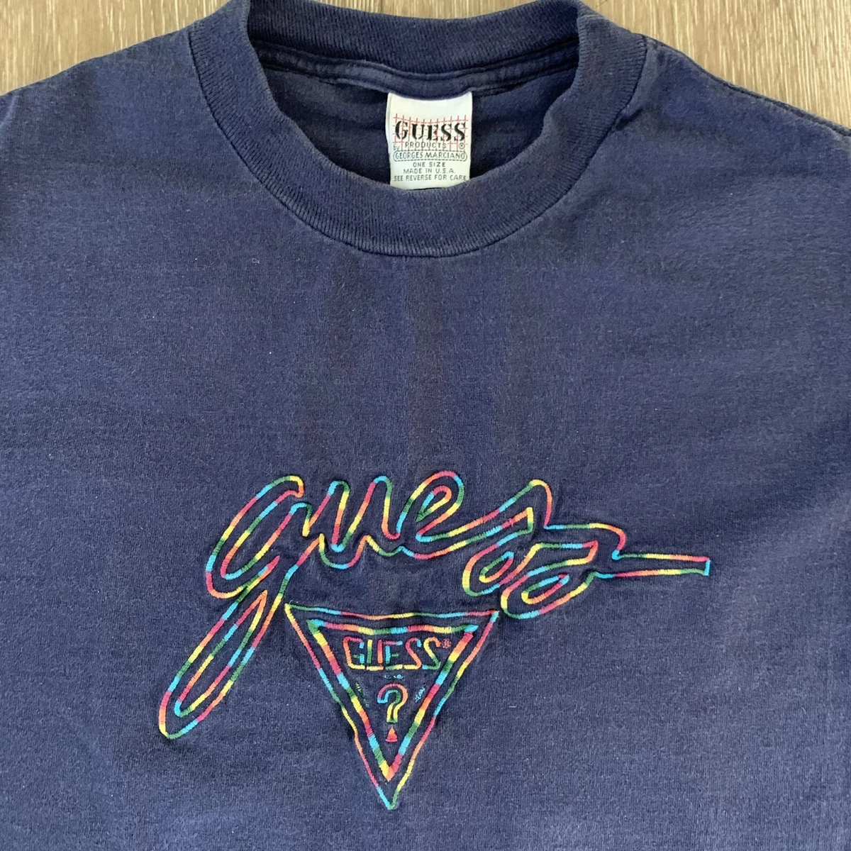 Guess jeans top rainbow t shirt