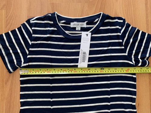 Camiseta modal Amour Vert Berkeley a rayas vascas talla XS NUEVA CON ETIQUETAS - Imagen 8 de 15