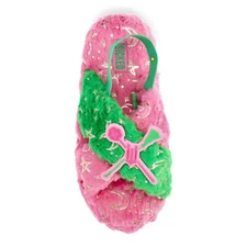 Wicked Fuzzy Slippers Pink & Green Adult Size 9-10 NWT
