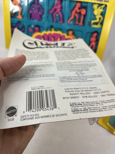1986 Sealed Cutie Mattel lot of 3 sealed 10 pack 2 x 4 pack Bilingual nip - Picture 13 of 21