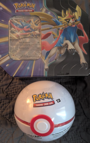 pokemon zacian tin und poke ball