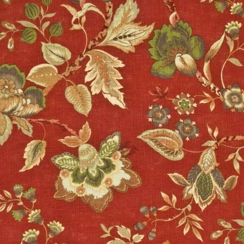 Edgar PRESTON HALL Floral SIENNA Remanente de Óxido Almohada Cortinas Tela de Coser POR - Imagen 1 de 5