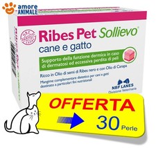 Ribes Pet Sollievo per CANI e GATTI  30 perle - Cura le dermatiti, perdita pelo
