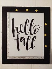 Hello Fall Halloween Thanksgiving 8.5" x 11" Custom Stencil FAST FREE SHIPPING