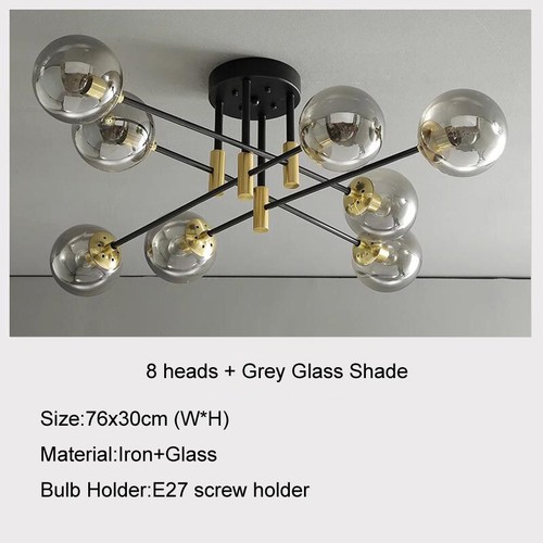 Kitchen Ceiling Lamp Bedroom Ceiling Light Glass Chandelier Lighting Home Lights - Picture 3 of 25