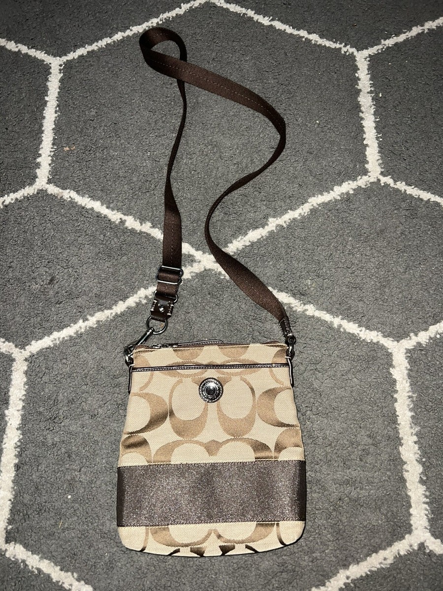 Coach signature stripe swingpack Clearance